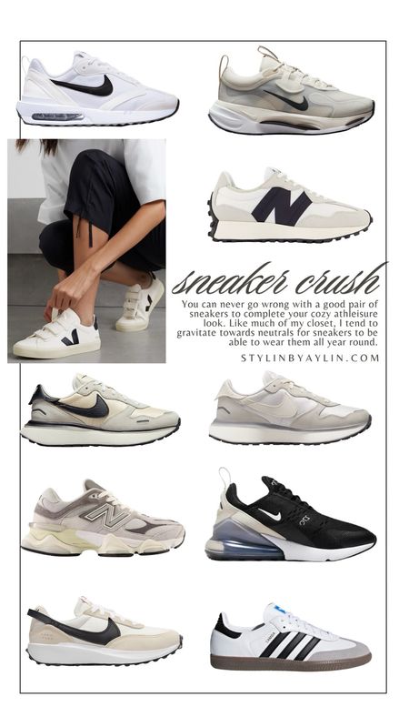 Sneaker crush 🤍
These all fit true to size and are perfect for athleisure style 
#StylinbyAylin #Aylin 

#LTKFindsUnder100 #LTKStyleTip #LTKShoeCrush