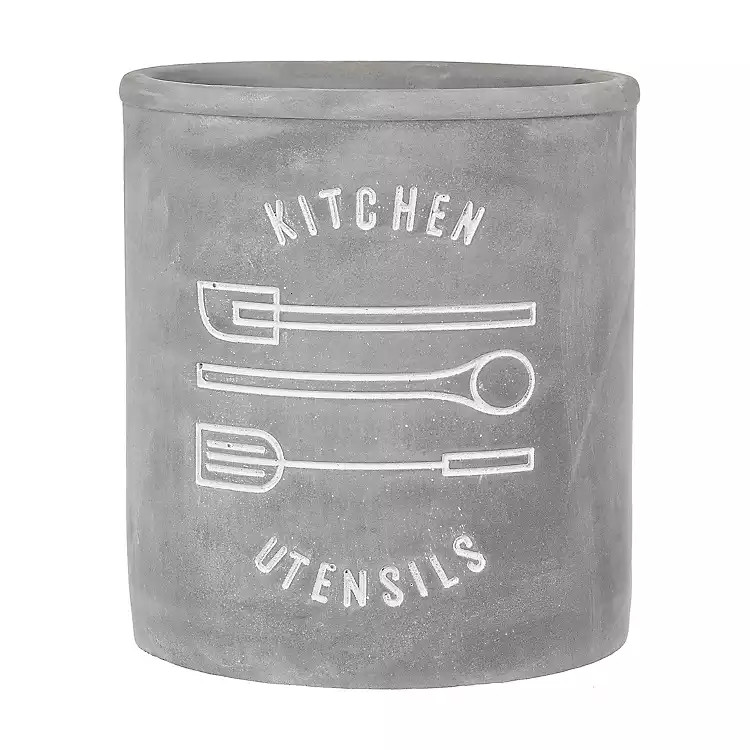 Gray Kitchen Utensils Raw Ceramic Crock | Kirkland's Home