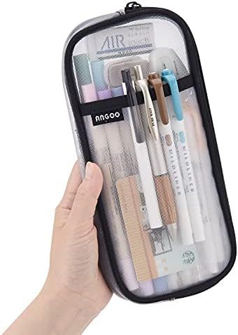 EASTHILL Grid Mesh Pen Pencil Case with Zipper Clear Makeup Color Pouch Cosmetics Bag Multi-Purpo... | Amazon (US)