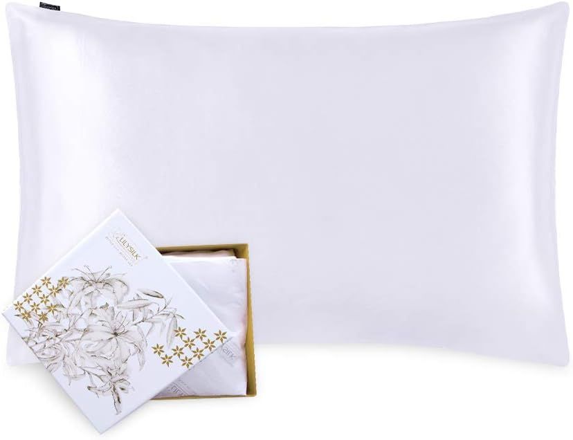 LilySilk Silk Pillowcase for Hair and Skin-100% Mulberry Silk 19 Momme Both Side Silk Bed Pillow ... | Amazon (US)