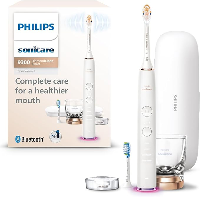 Philips Sonicare DiamondClean Smart 9300 Electric Toothbrush, Sonic Toothbrush with App, Pressure... | Amazon (US)