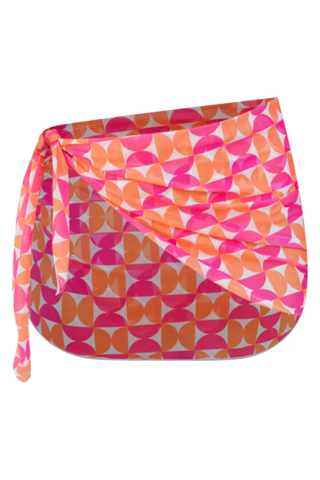 Diamond Girl in Geometric Glam Sarong FINAL SALE | Pink Lily