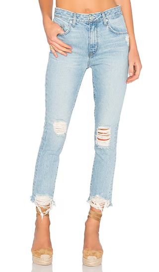 Lovers + Friends Logan High-Rise Tapered Jean in Siena | Revolve Clothing
