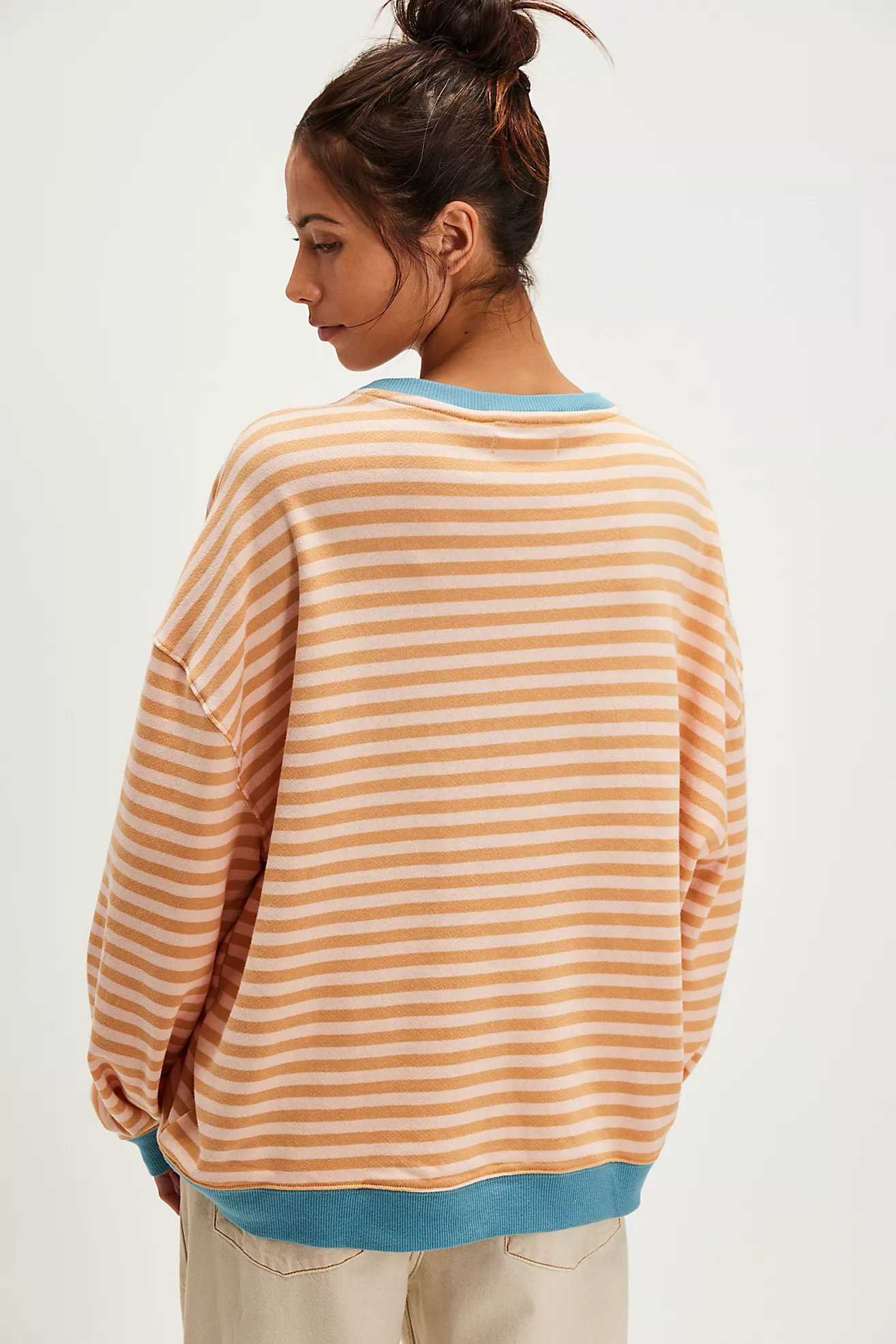 Classic Striped Oversized Crewneck | Free People (Global - UK&FR Excluded)