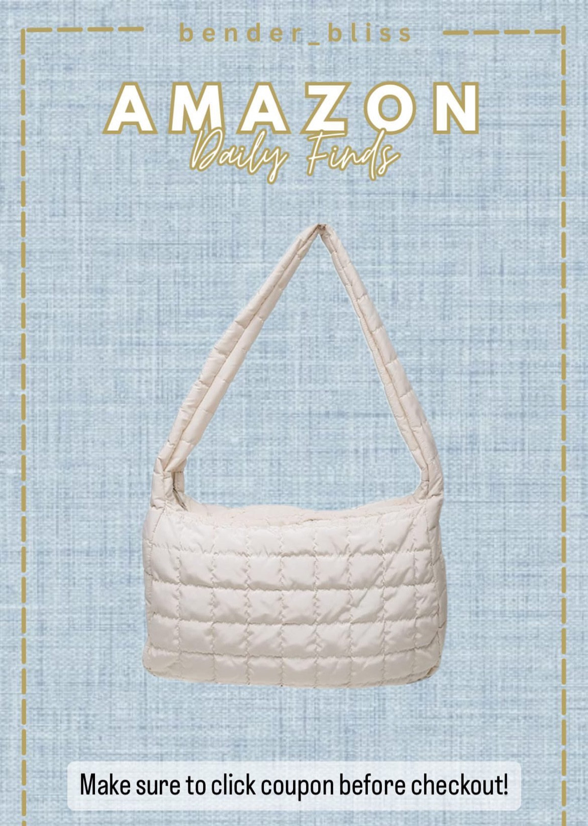 Love this puff purse look for less! Make sure to click the coupon before checking out  

#LTKsalealert #LTKstyletip #LTKSeasonal