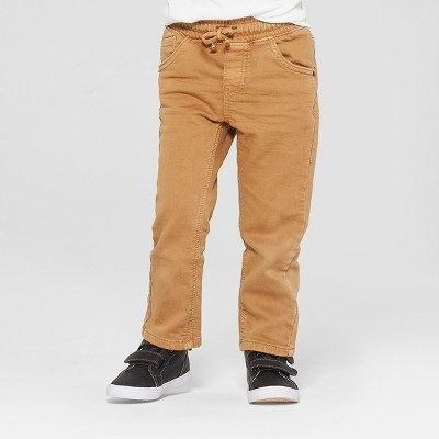 Toddler Boys' Pull-On Straight Fit Jeans - Cat & Jack™ Khaki 12M | Target