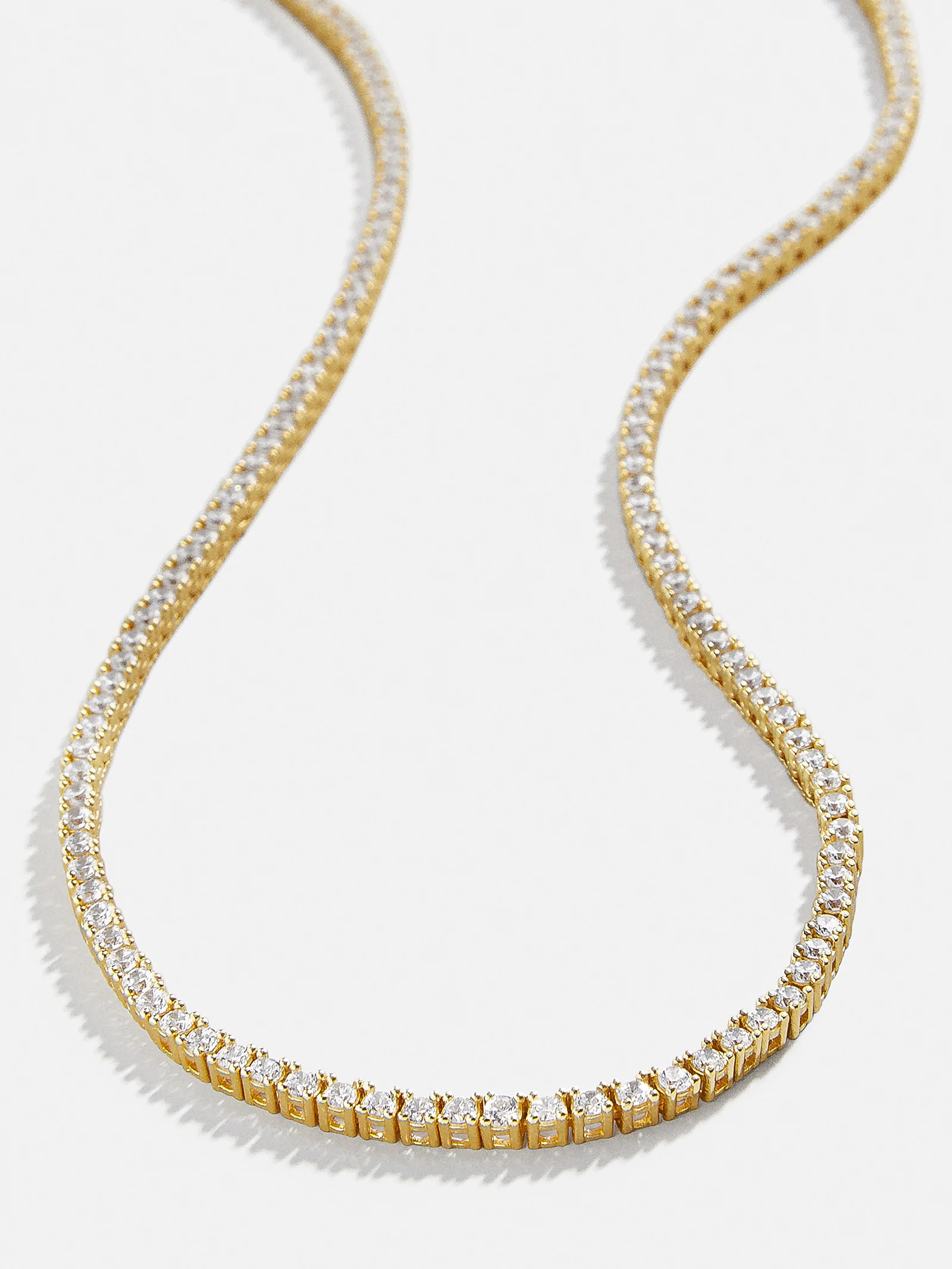 18K Gold Vermeil Bennett Classic Tennis Necklace - 18K Gold Vermeil | BaubleBar