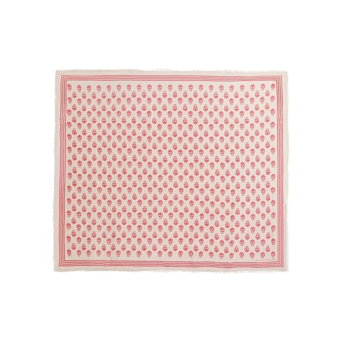 Alexander McQueen Biker Skull Light Pink Modal Scarf | Harvey Nichols (Global)