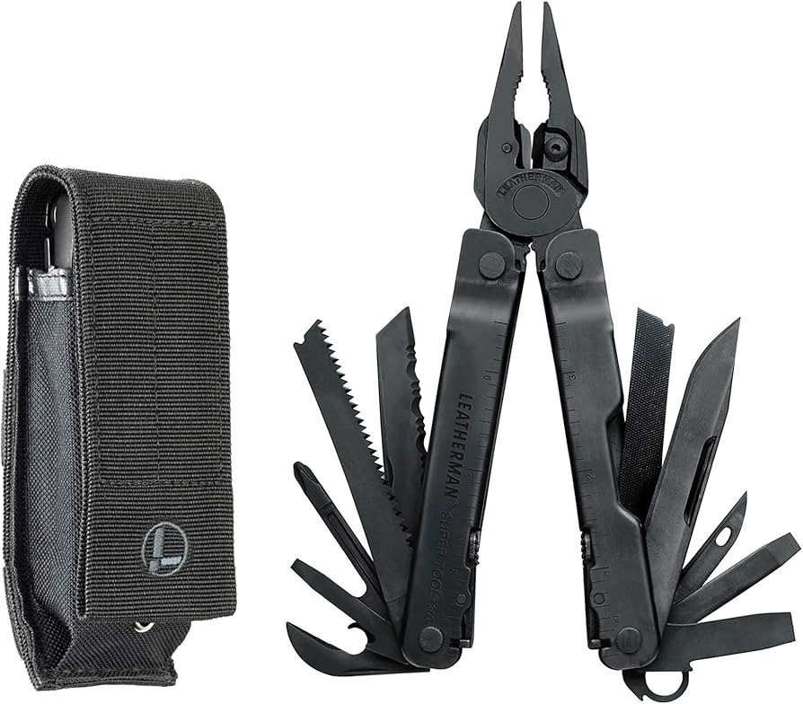 LEATHERMAN, Super Tool 300 Multitool with Premium Replaceable Wire Cutters and Saw, Black with MO... | Amazon (US)
