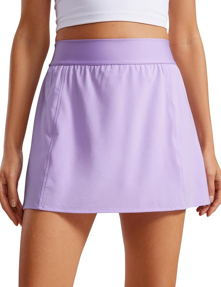 CRZ YOGA A Line Golf Skirts for Women High Waisted Casual Tennis Pickleball Athletic Skorts with ... | Amazon (US)