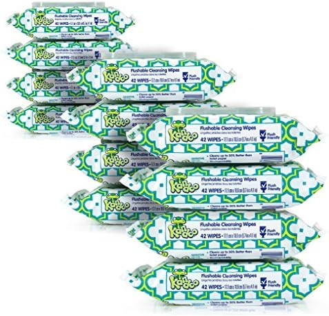 Flushable Wipes for Baby and Kids by Kandoo, Unscented for Sensitive Skin, Hypoallergenic Potty T... | Amazon (US)