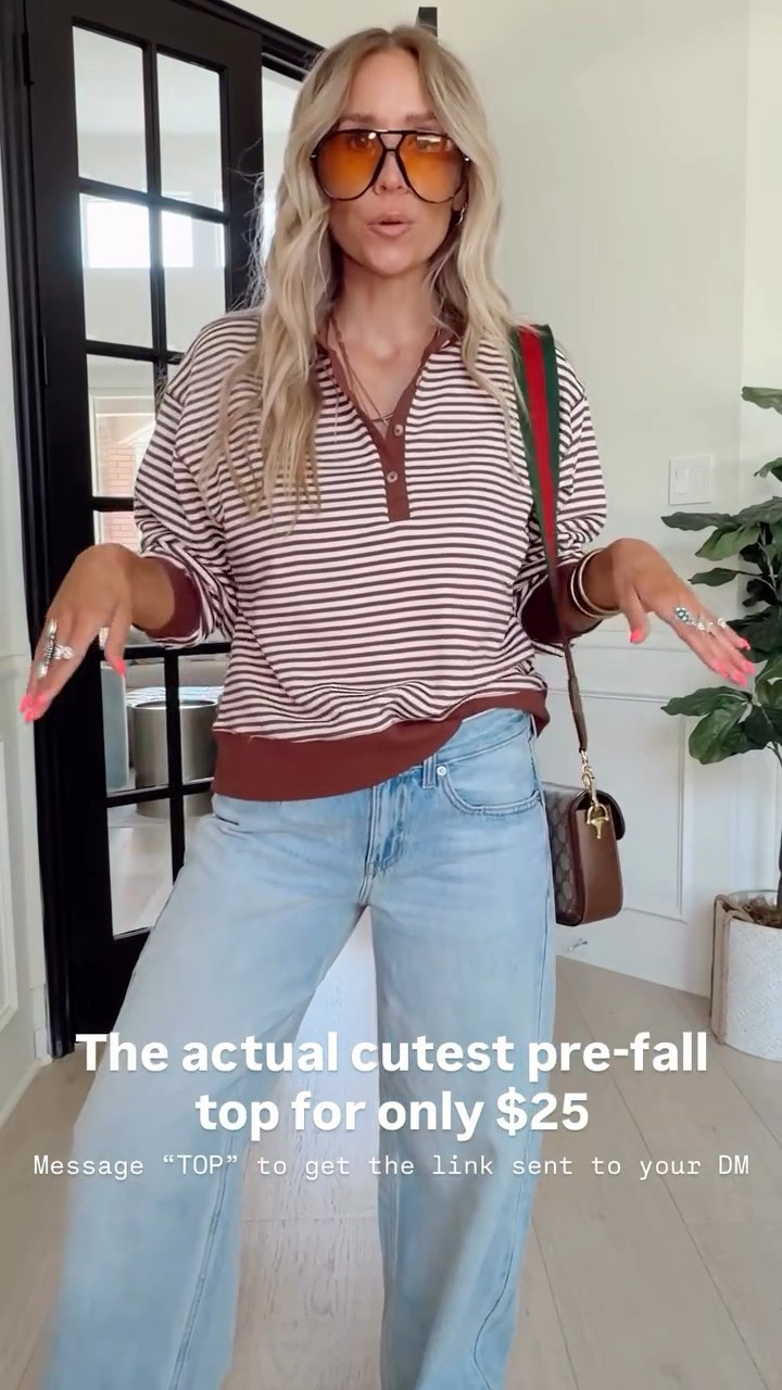 Message “TOP” to get the link sent to your DM The actual cutest pre-fall top for only $25