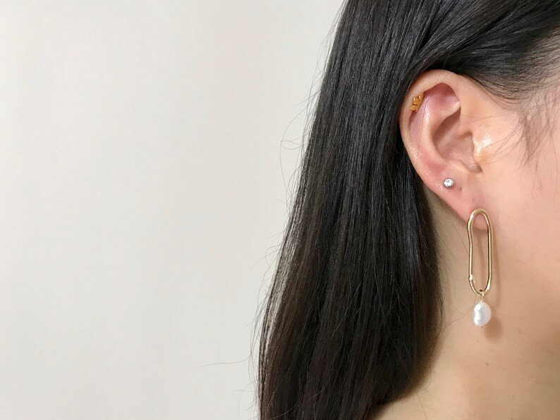 Vintage Pearl Hoop Earrings Hoop Earrings Big Hoop Earrings | Etsy | Etsy (US)