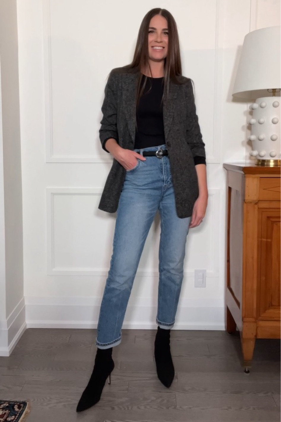 Ankle Boots vs. Tall Boots Look 1