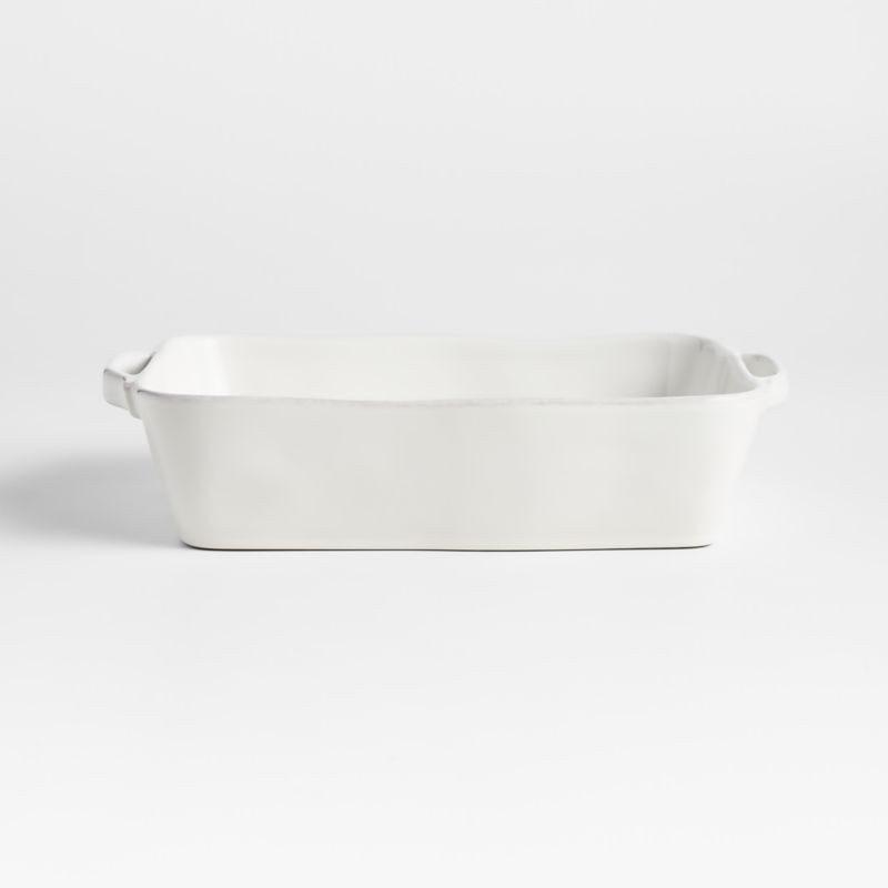 Marin 12"x8.5" White Medium Baker with Handles + Reviews | Crate & Barrel | Crate & Barrel