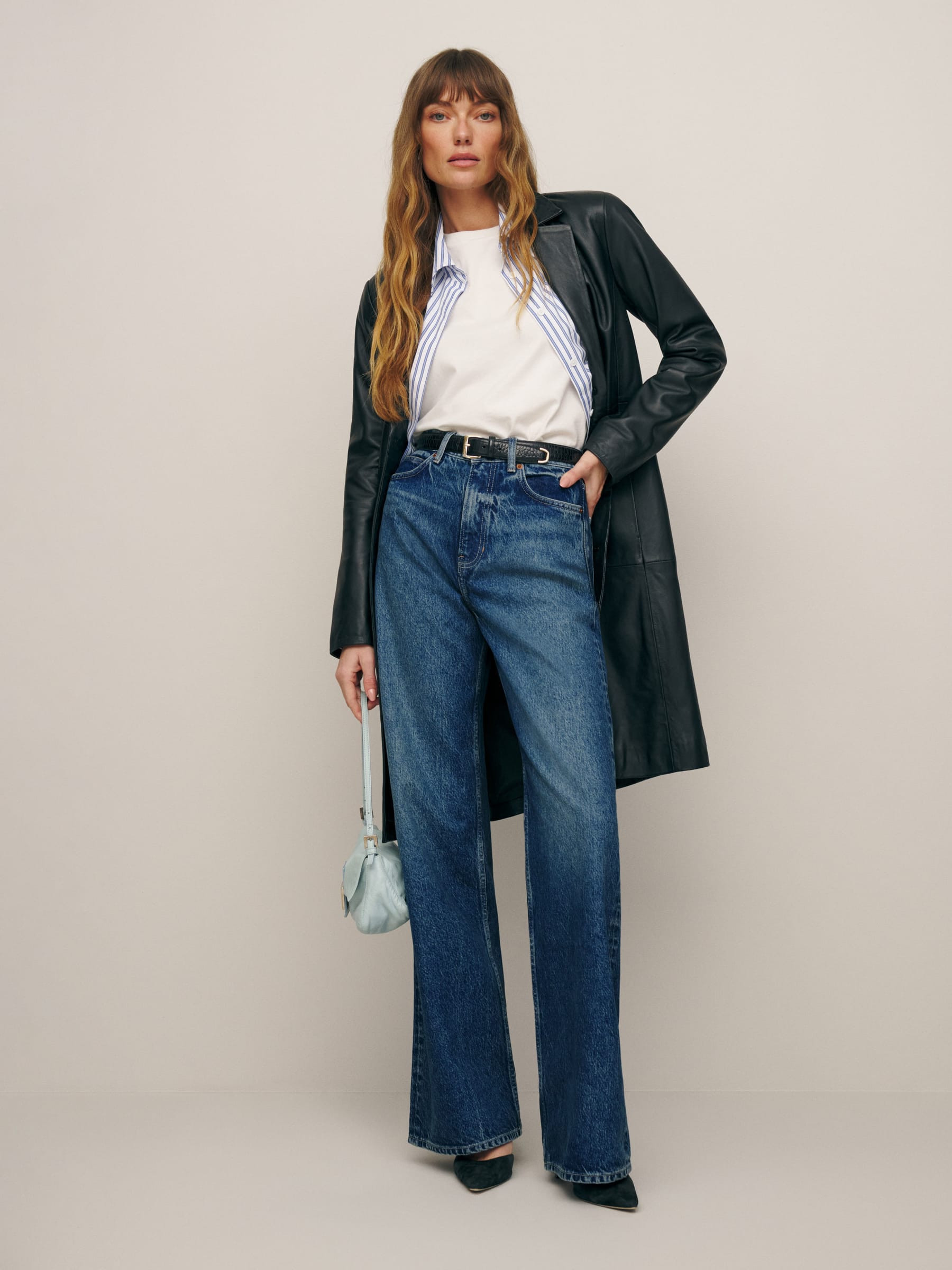 Cary High Rise Slouchy Wide Leg Jeans | Reformation (Global)