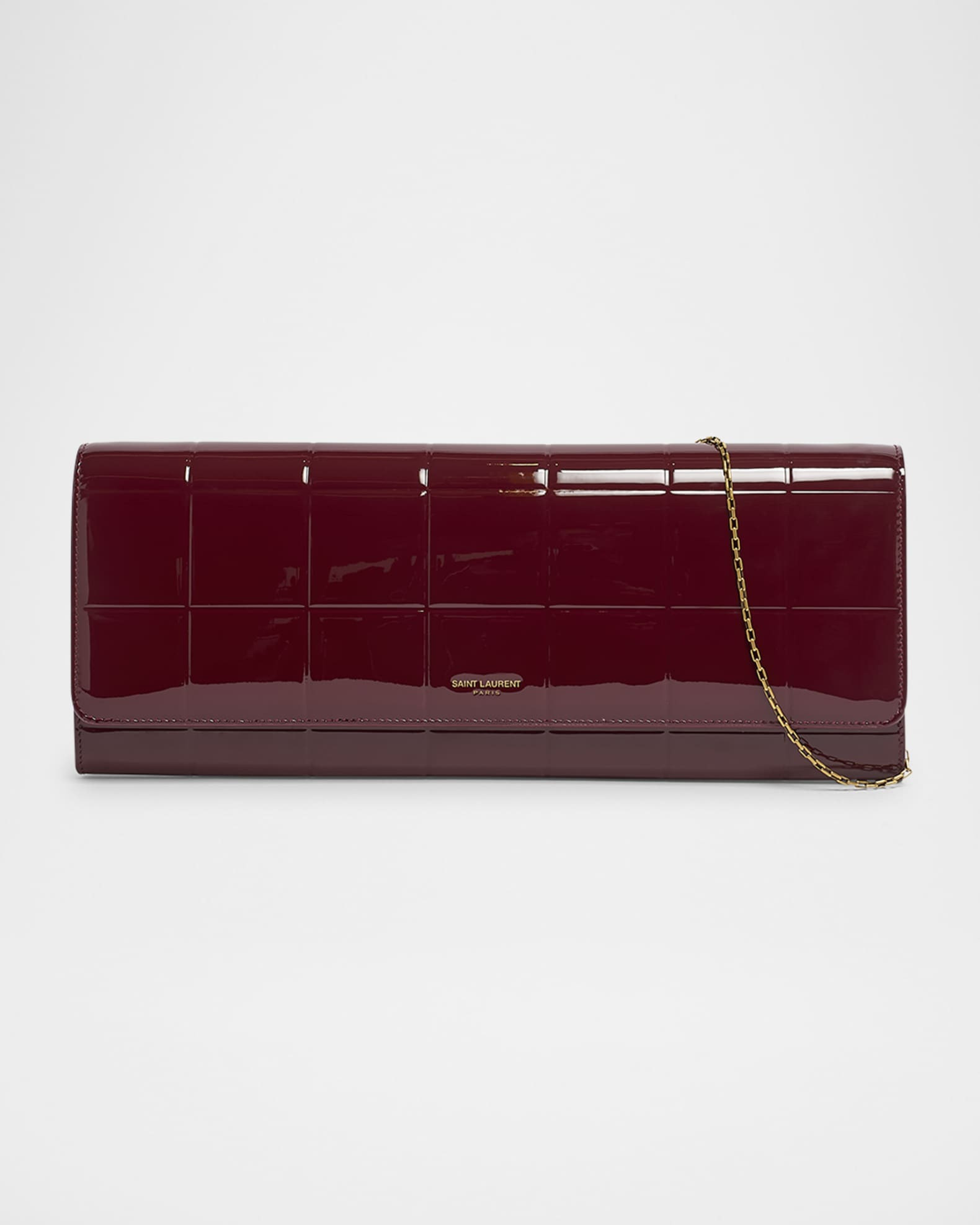 Chain Pouch Shoulder Bag in Quilted Patent Leather | Neiman Marcus