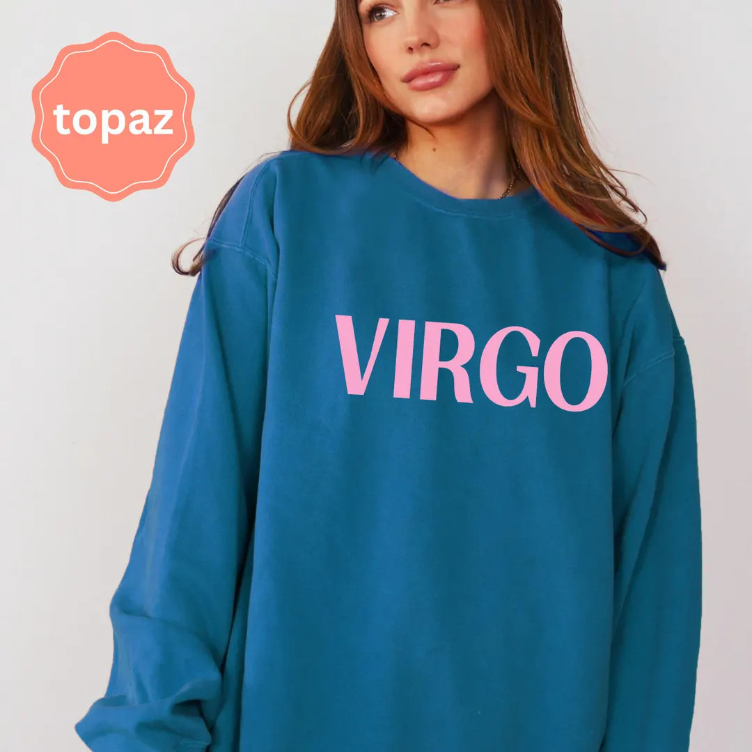 Virgo Sweatshirt, Astrology birthday shirt, trendy virgo gift, aesthetic virgo apparel, trending ... | Etsy (US)
