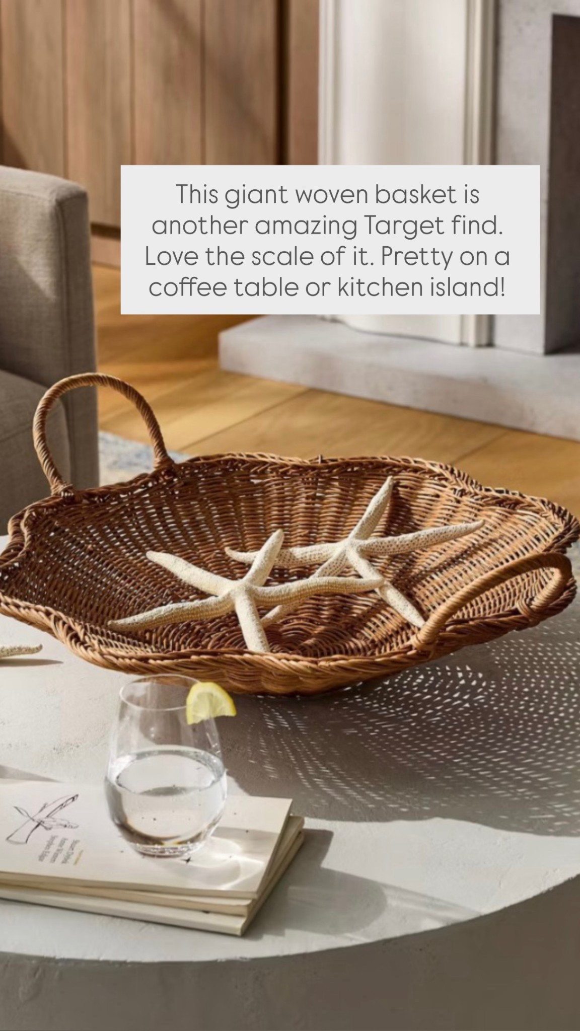This giant woven basket is another amazing Target find. Love the scale of it. Pretty on a coffee table or kitchen island!

#LTKSaleAlert #LTKHome #LTKSeasonal