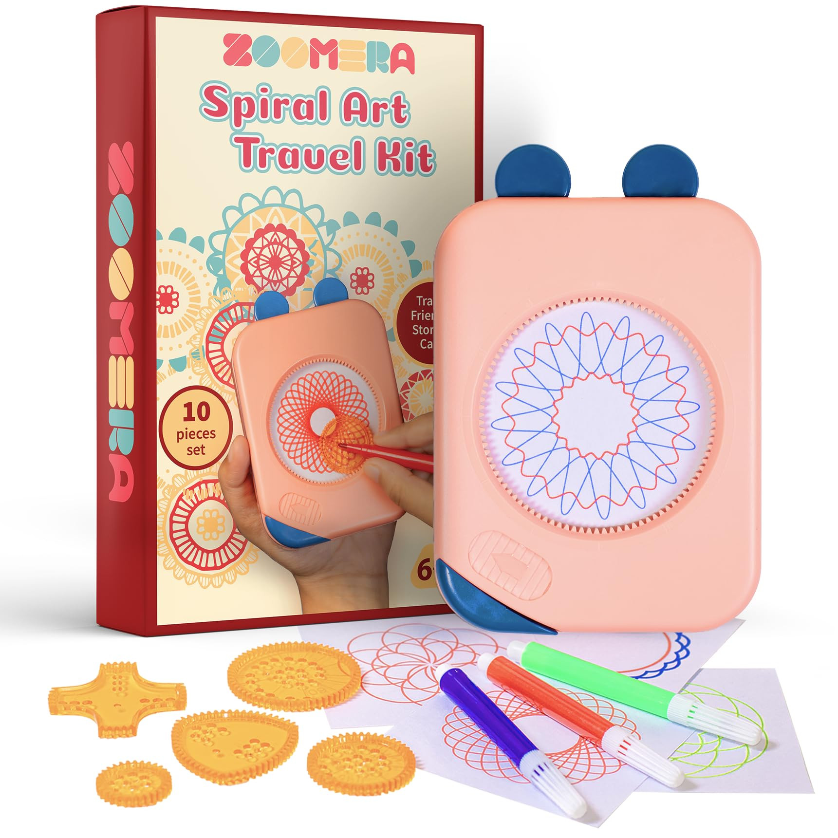 Spiral Art Travel Kit – Creative Spiral Art Kit for Kids, Fun Travel Toys & Drawing Set | Amazon (US)