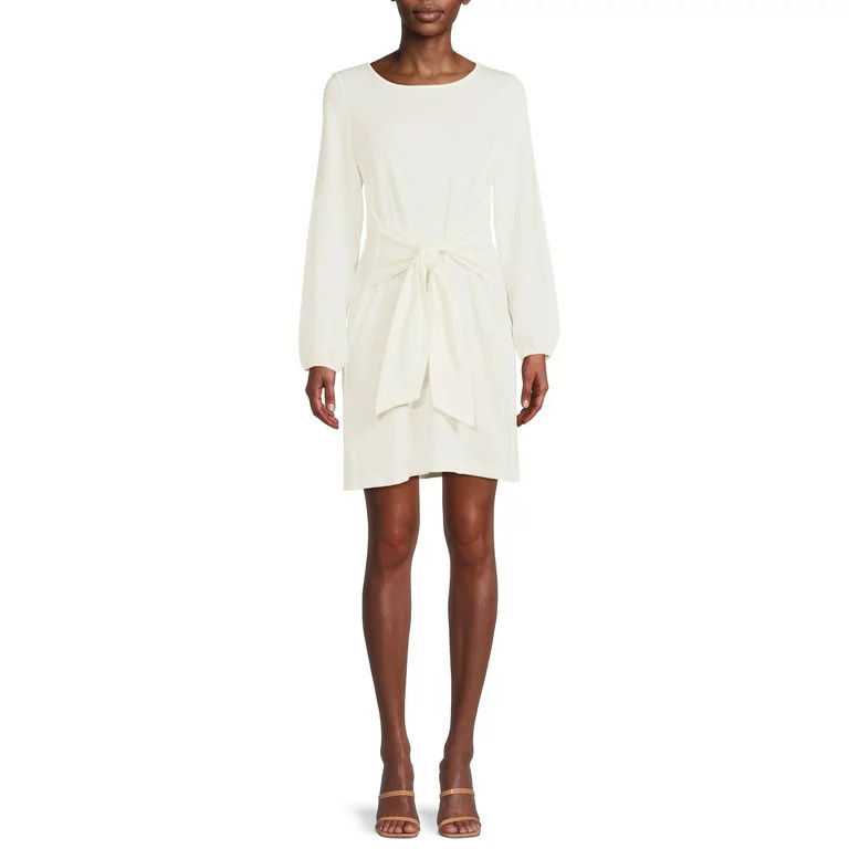 Nine.Eight Women’s Tie Waist Knit Cocktail Dress - Walmart.com | Walmart (US)