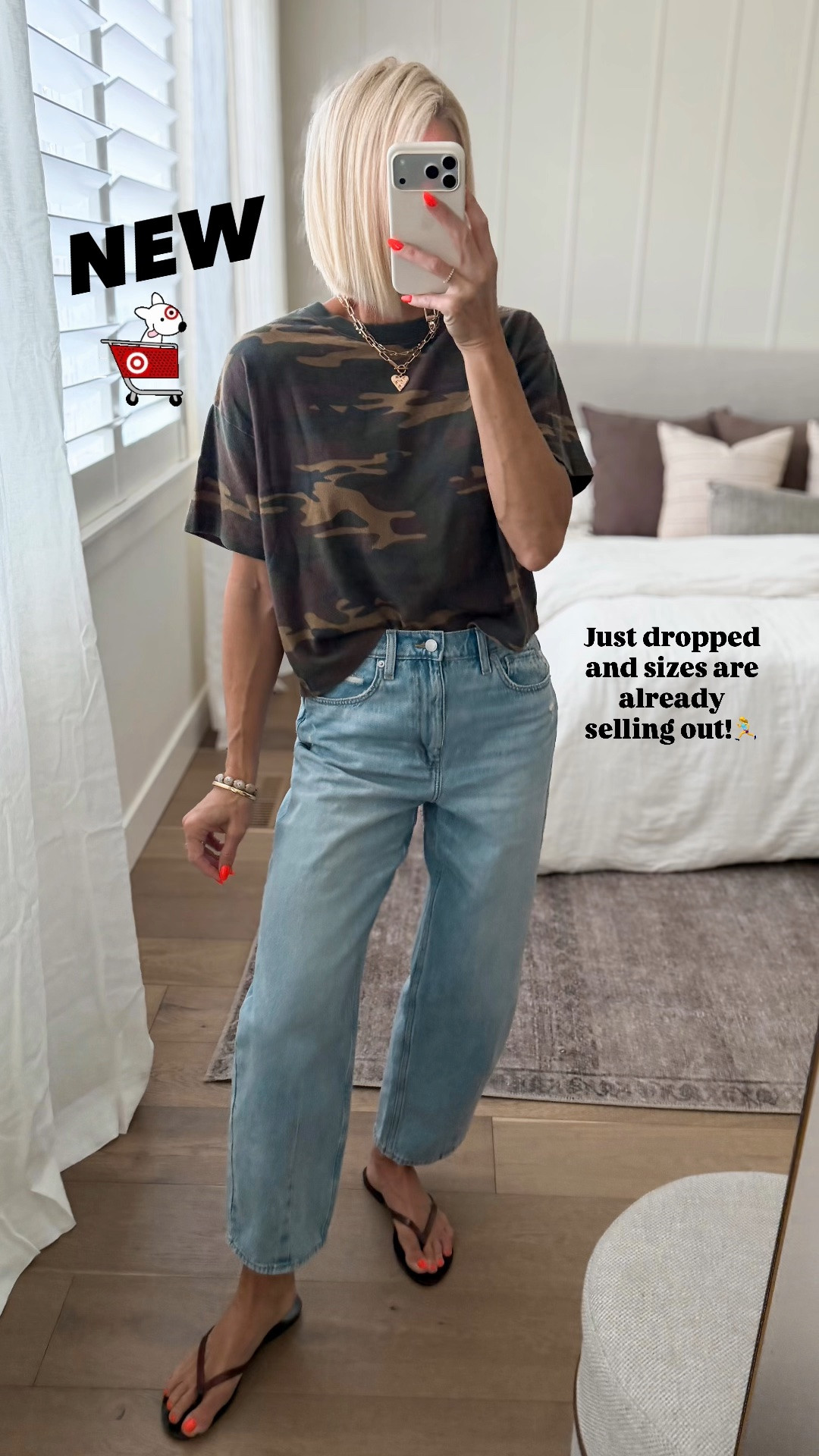 New styles & sales you don’t want to sleep on! This just dropped @Target camo t-shirt is perfect! 
Fits tts, wearing a medium (could’ve also done a small)
I sized up in vital barrel jeans to a 6 reg length

#LTKmomlife #LTKSaleAlert #LTKOver40