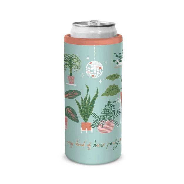 OCS Designs Stainless Steel Slim Can Cooler My Kind of House Party | Target