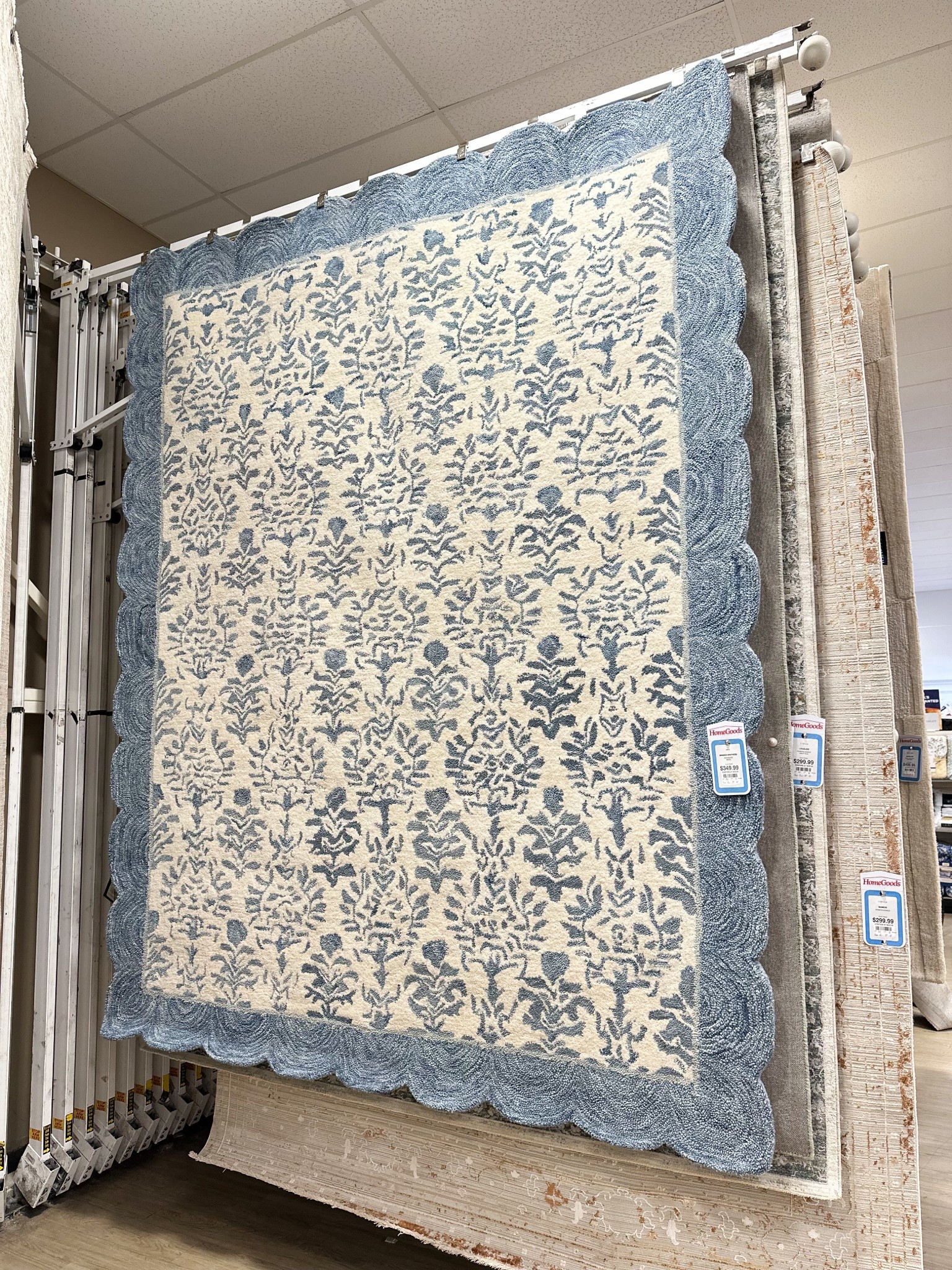 This is not a drill!! This rug went viral on my Instagram last year & it’s NOW ONLINE at TJ Maxx! 

Free shipping with code SHIP89 😱🙌🏻

TJ Maxx rug, blue and white rug, scallop rug, blockprint rug, wool rug, HomeGoods rug, living room rug, area rug 

#LTKStyleTip #LTKHome