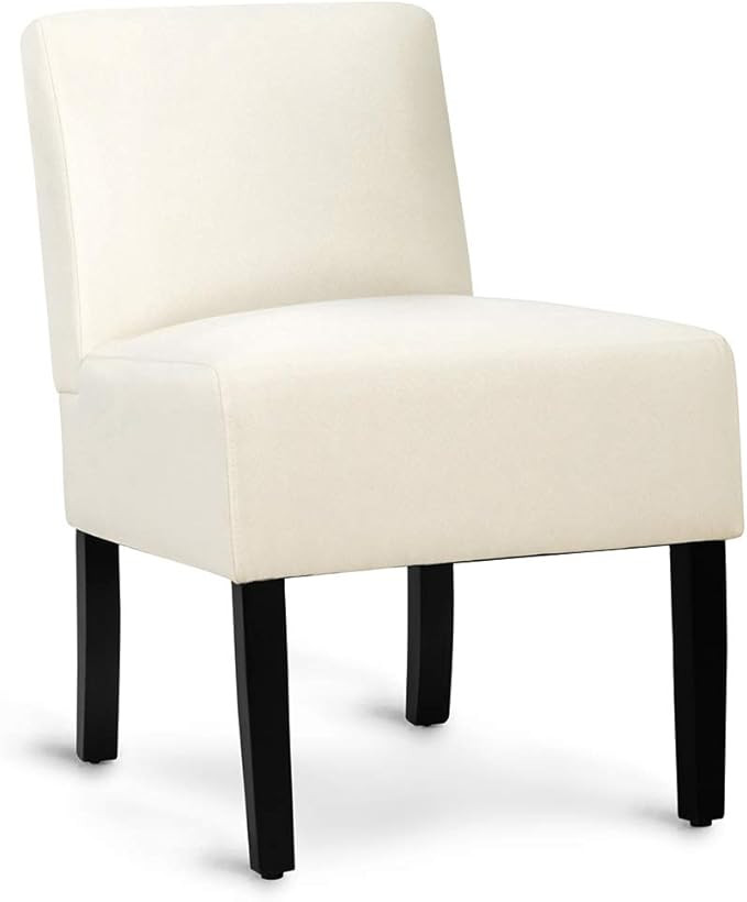Giantex Fabric Accent Chair, Contemporary Leisure Side Chair w/Thick Sponge Cushion, Wood Legs, W... | Amazon (US)