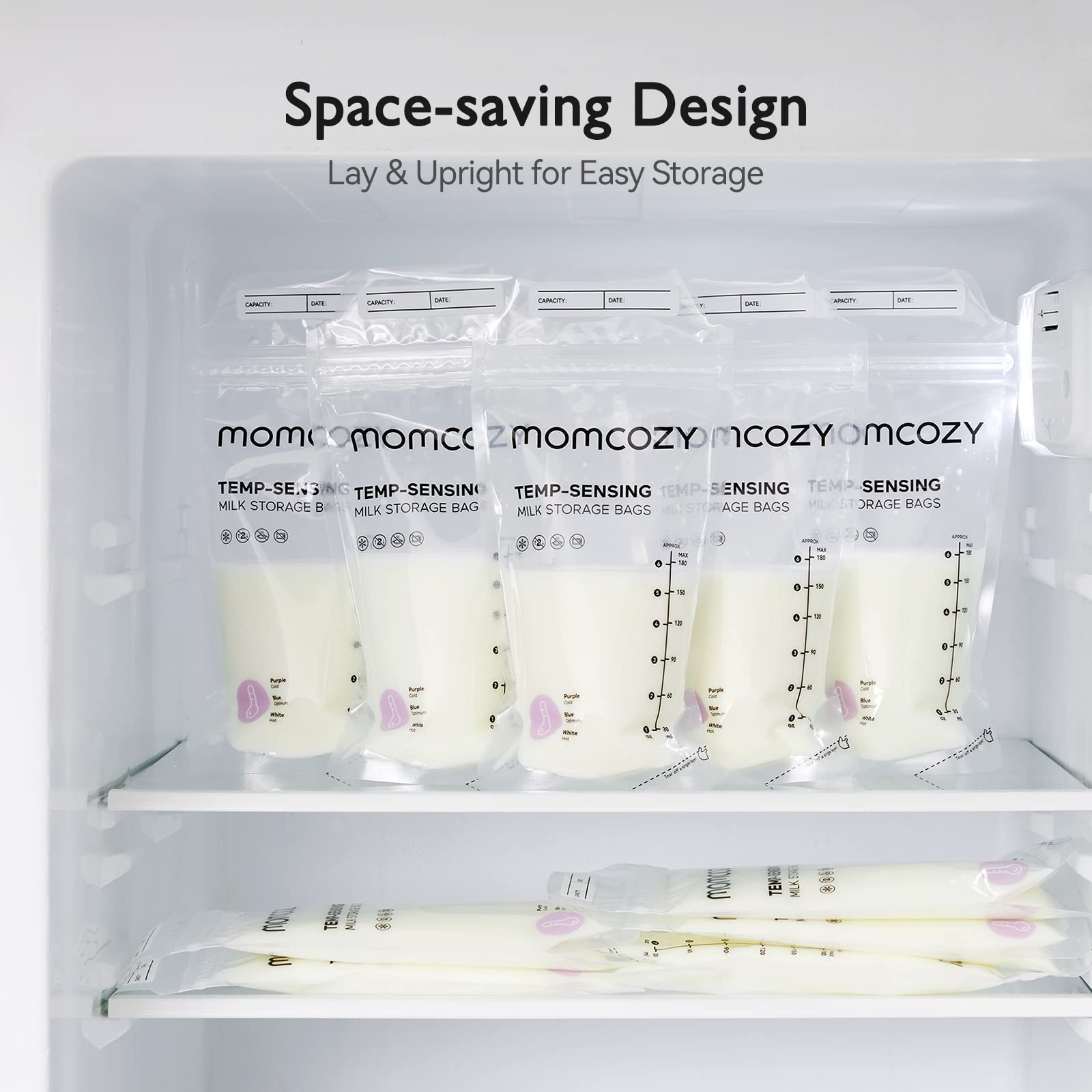 Momcozy Breastmilk Storing Bags, Temp-Sensing Discoloration Milk Storing Bags for Breastfeeding, ... | Amazon (US)