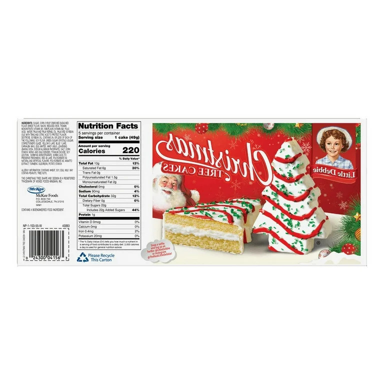 Little Debbie Vanilla Christmas Tree Cakes, 8.52 oz, 5 Count | Walmart (US)