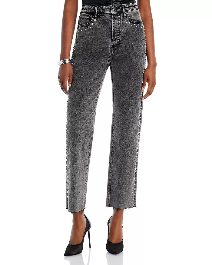 AQUA Ankle Straight Leg Jeans in Acid Wash - Exclusive Women - Bloomingdale's | Bloomingdale's (US)