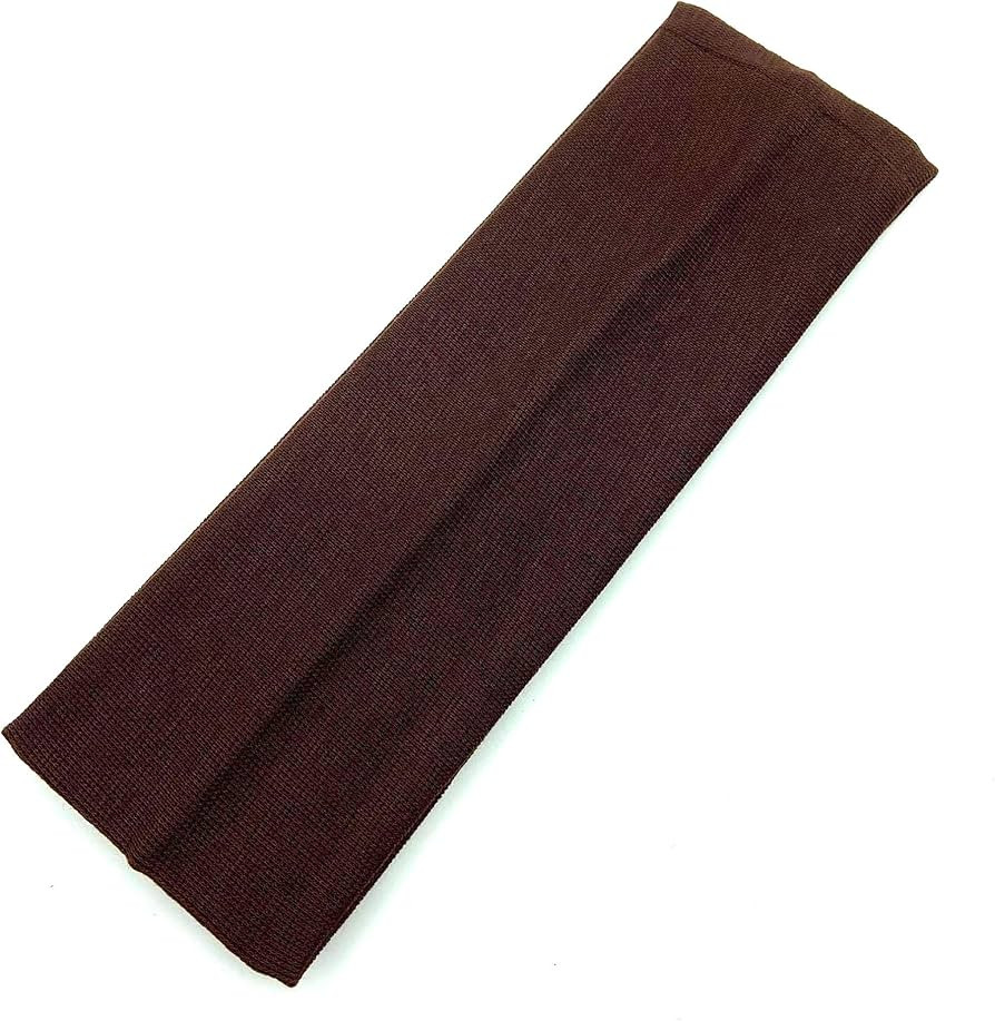 7cm Plain Stretchy Fabric Headband Kylie Band Headband Hairband Hair Bandeau (Brown) | Amazon (UK)