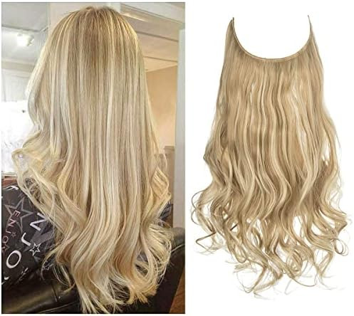 SARLA Highlight Invisible Wire Hair Extension Wavy Curly for Women Dirty Blonde Headband Adjustab... | Amazon (US)