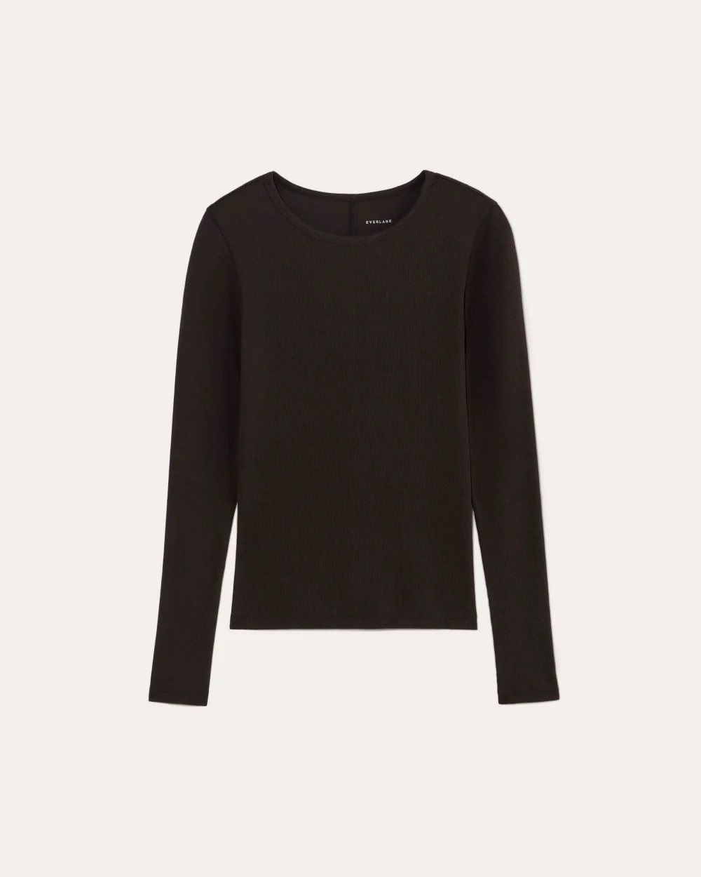 The Luxe Rib Long-Sleeve Crew | Black | Everlane