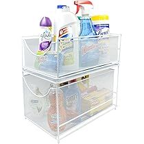 Sorbus® Cabinet Organizer Set—Mesh Storage Organizer with Pull Out Drawers—Ideal for Countertop, Cab | Amazon (US)
