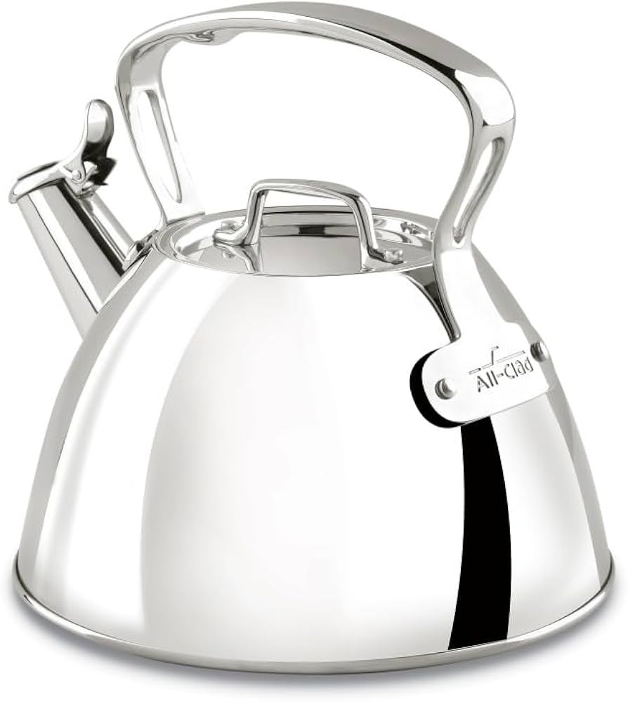 All-Clad Specialty Stainless Steel Tea Kettle 2 Quart Induction Pots and Pans, Cookware Silver | Amazon (US)