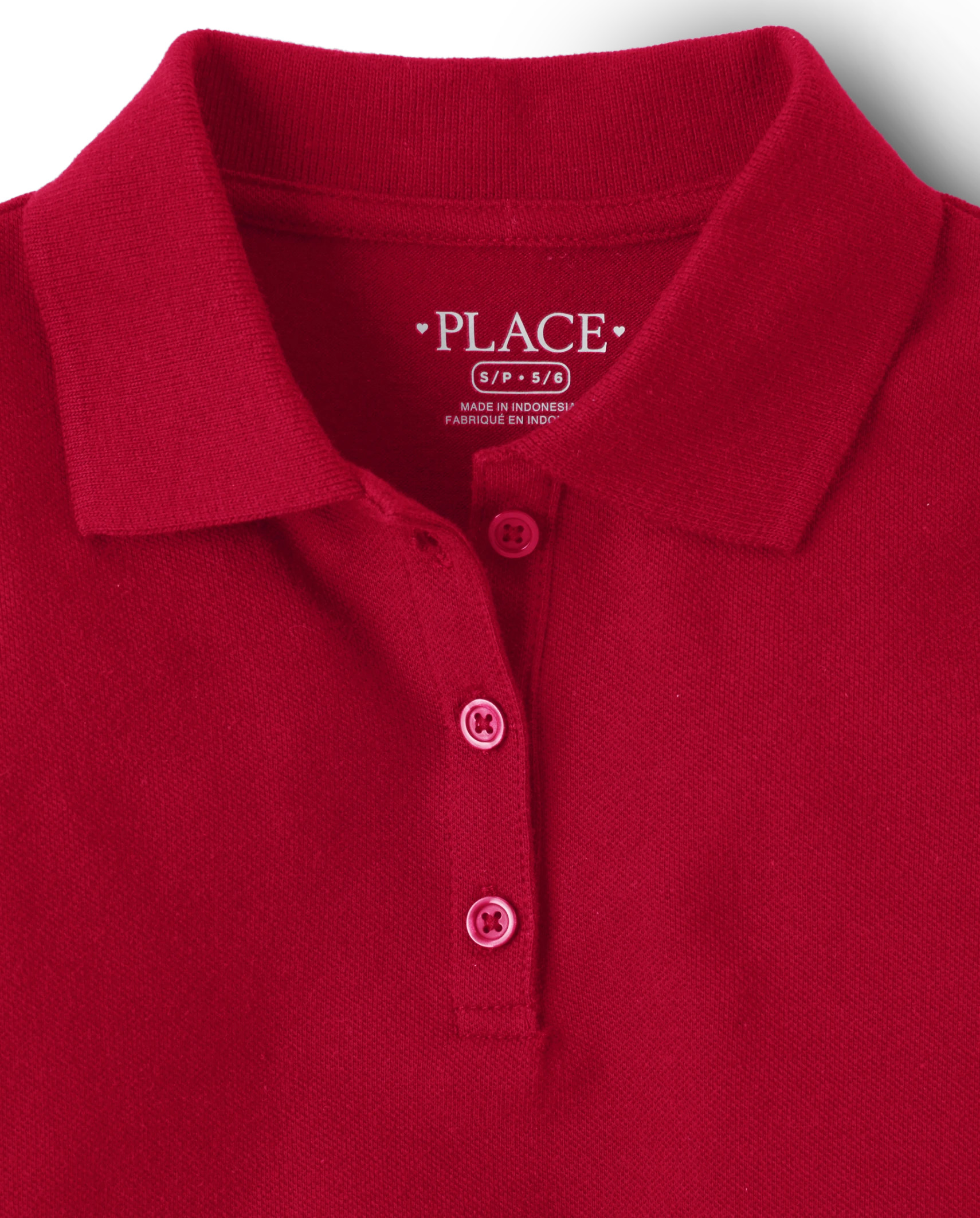 Girls Uniform Pique Polo - ruby | The Children's Place