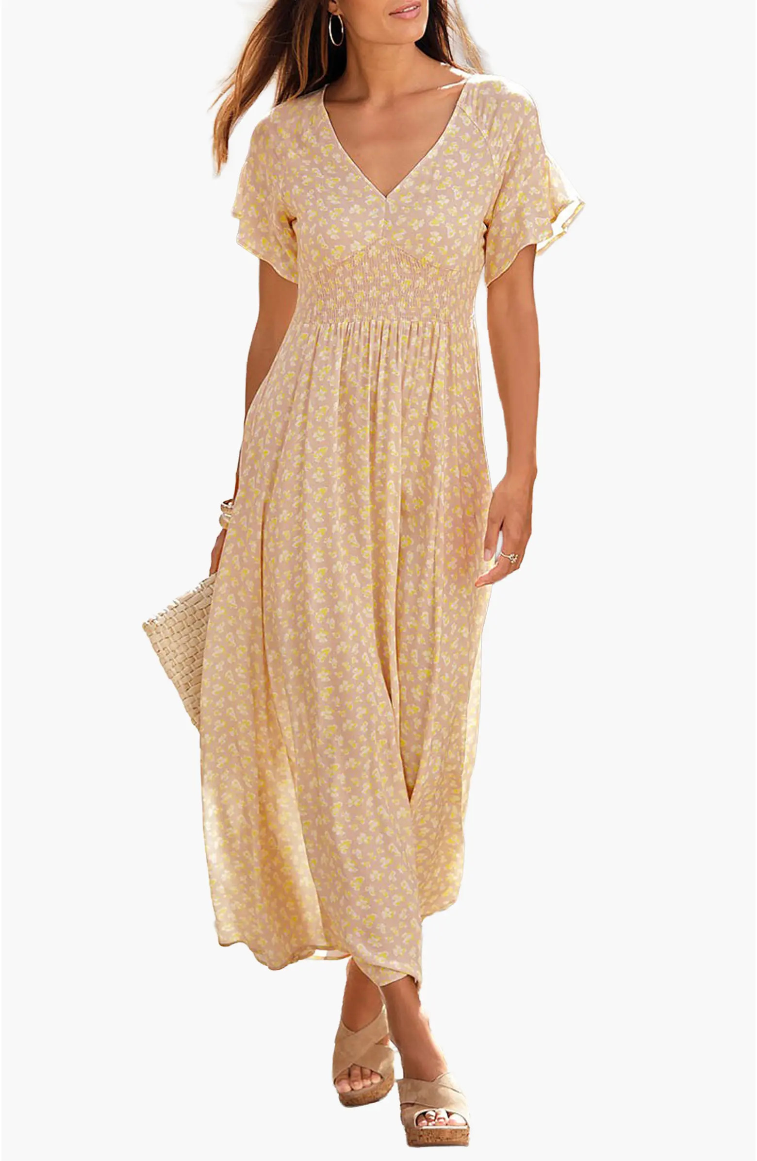 Women's Floral V-Neck Dress | Nordstrom