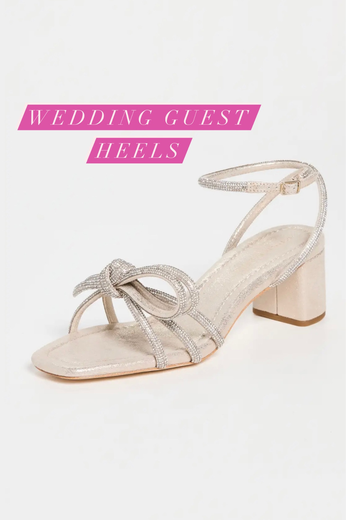 Comfortable wedding guest block heels! 🤩 #weddingguest #blockheels #bowheels 

#LTKshoecrush #LTKwedding #LTKunder100