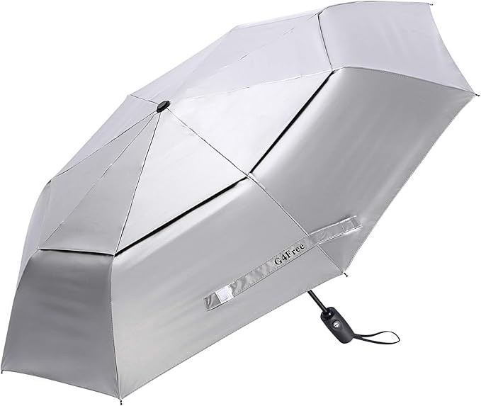 G4Free UPF 50+ UV Protection Travel Umbrella 42/46 Inch Windproof Silver Coating Sun Blocking Umb... | Amazon (US)