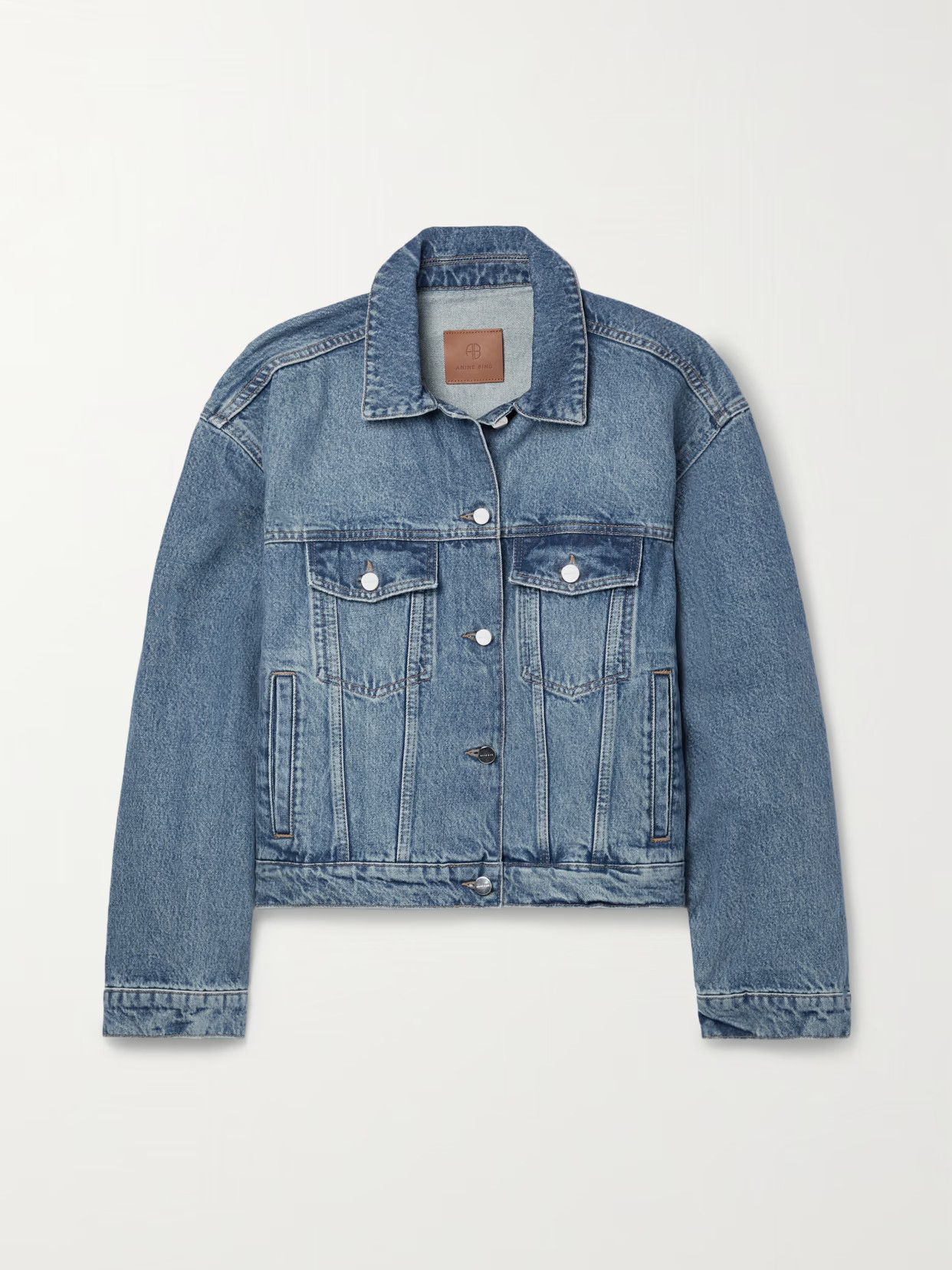 Anine Bing - Rhy Denim Jacket - Blue | NET-A-PORTER (US)