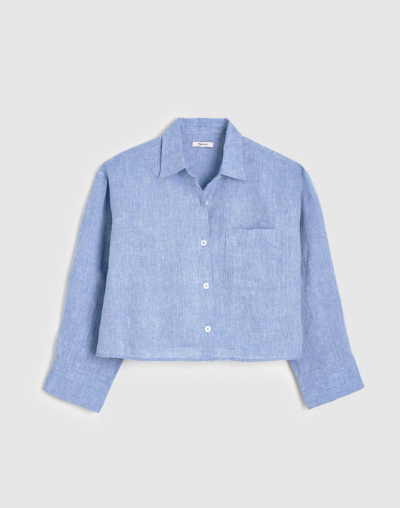 Straight-Hem Shirt in Linen | Madewell