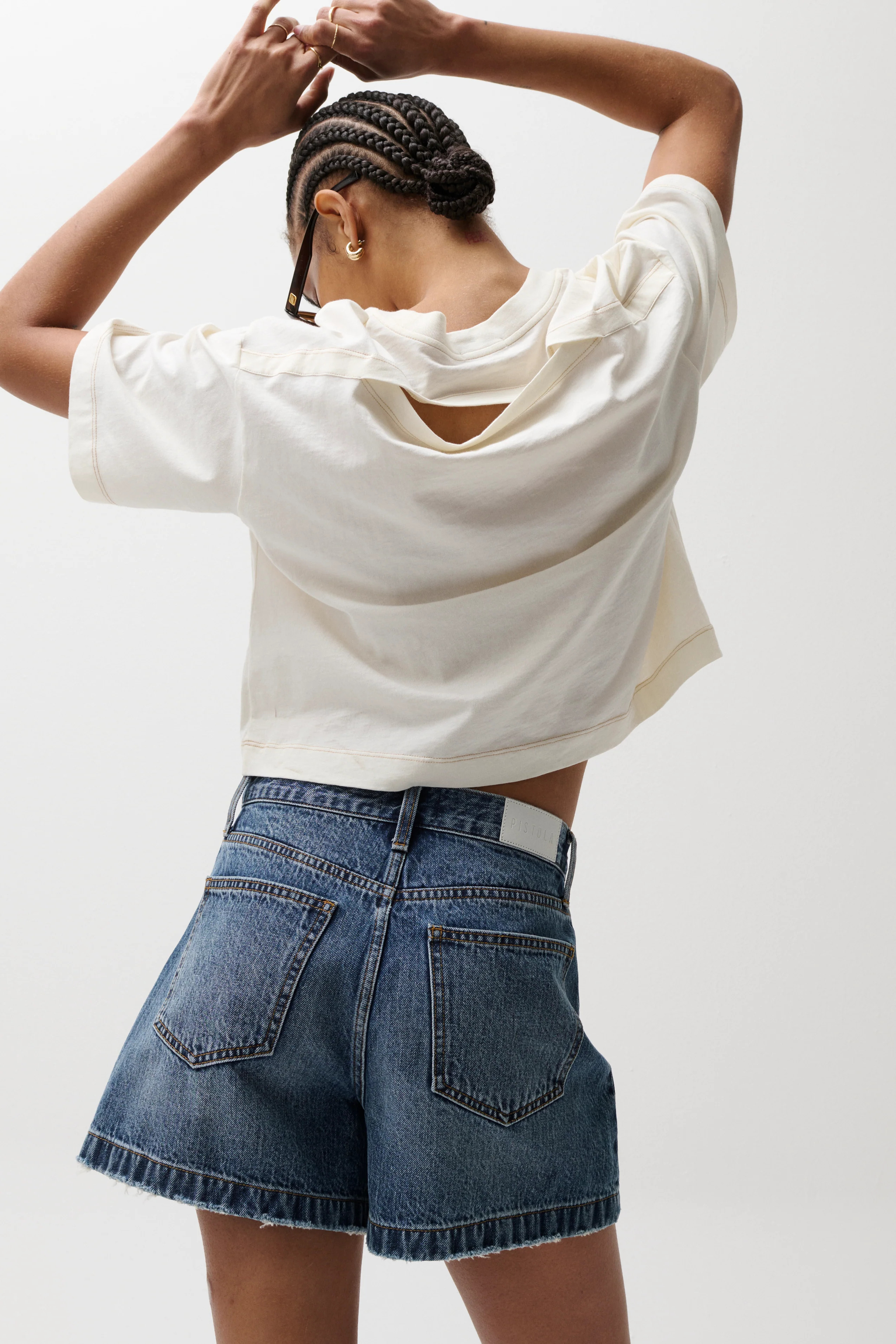 Saige High Rise A-Line Short - Wishbone | Pistola Denim