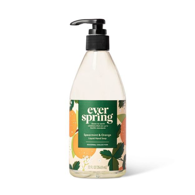 Spearmint & Orange Liquid Hand Soap - 12 fl oz - Everspring™ | Target