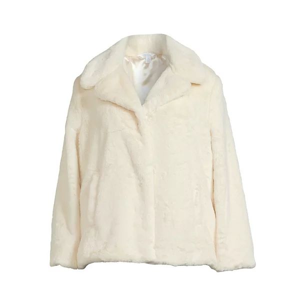 Time and Tru Women's and Women's Plus Faux Fur Cropped Jacket - Walmart.com | Walmart (US)