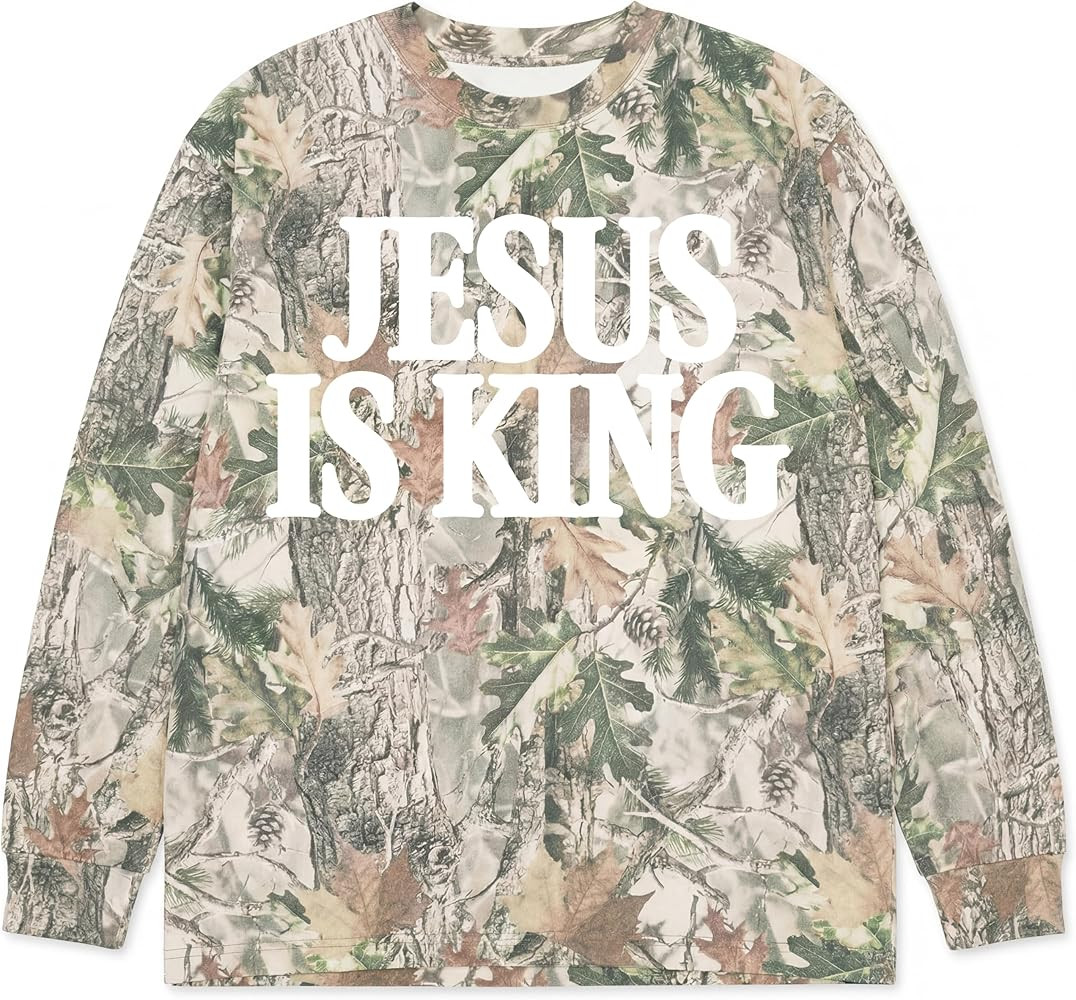 Tree Camo Christian Long Sleeve T-Shirt | Amazon (US)