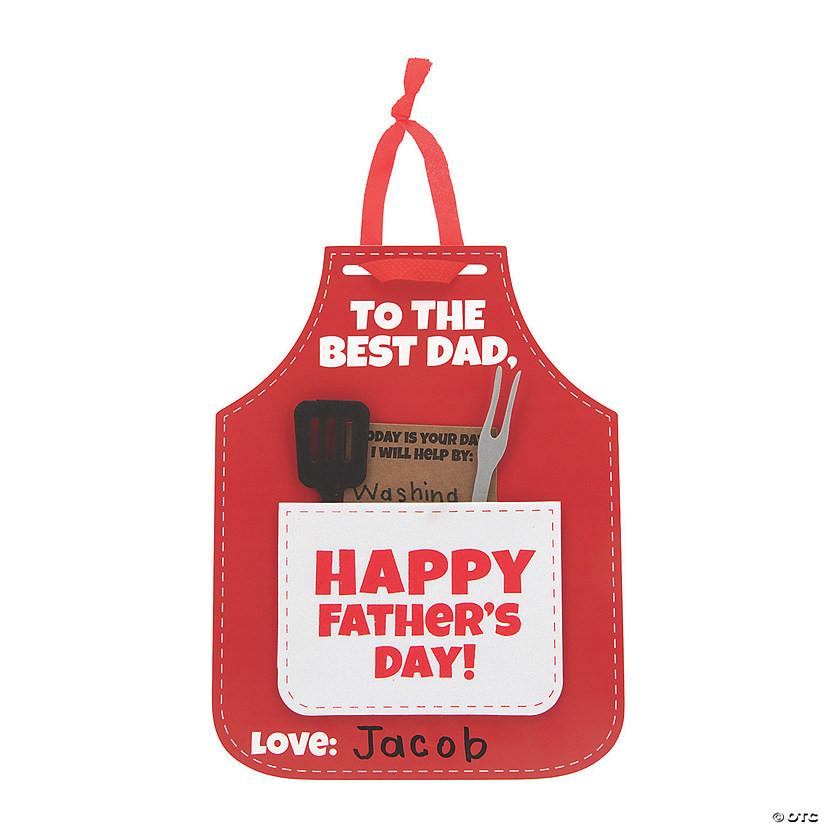 Father’s Day Apron Card Craft Kit - Makes 12 | Oriental Trading Company