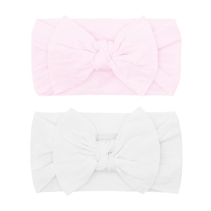 Baby Bling Bows Newborn to Little Girls Hair Bow - Girls Classic Knot Headbands Toddlers Hair Acc... | Amazon (US)