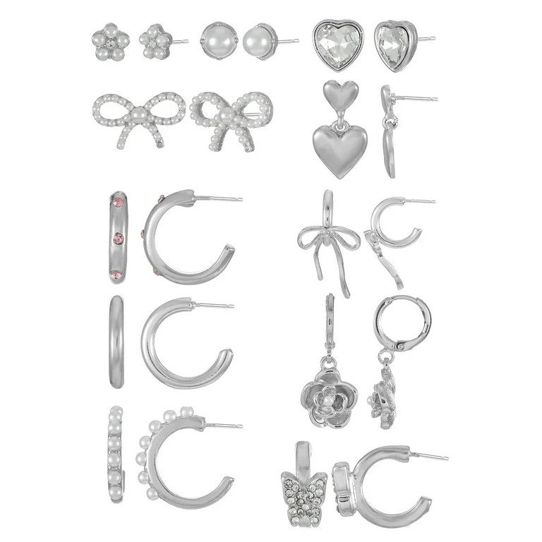 Packed Party Silvertone Earring Set Advent Calendar | Walmart (US)